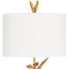 Trillium 37 inch 100.00 watt Antique Gold Leaf Table Lamp Portable Light, Buffet Lamp