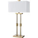 Roseden Court 34 inch 150.00 watt Clear with Aged Brass Table Lamp Portable Light