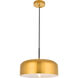 Etude 1 Light 13.8 inch Satin Gold Pendant Ceiling Light