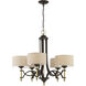 Colonial 5 Light 29 inch Antique Gold/Bronze Chandelier Ceiling Light