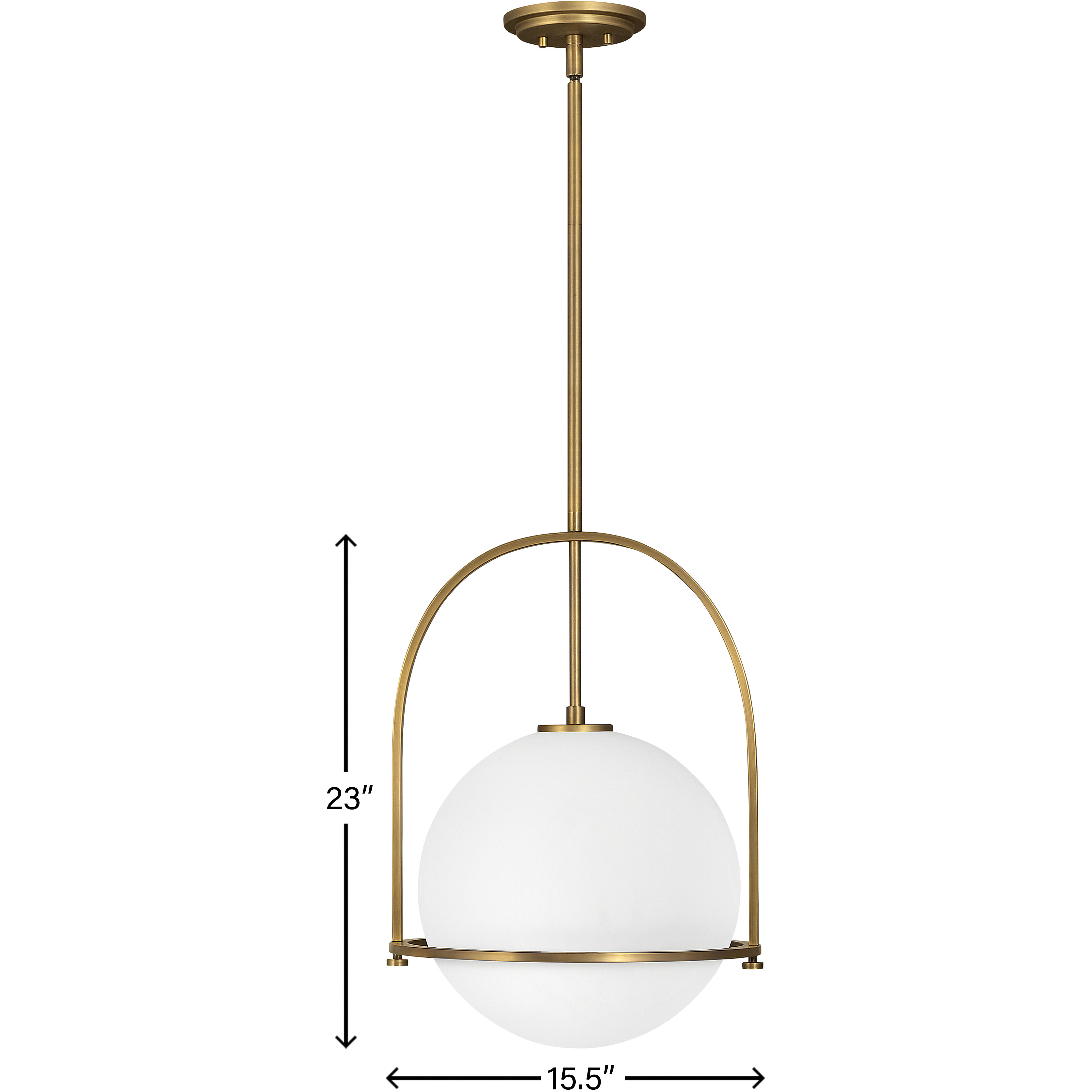 Somerset 1 Light 15.5 inch Heritage Brass Indoor Pendant Ceiling Light