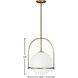 Somerset 1 Light 15.5 inch Heritage Brass Indoor Pendant Ceiling Light