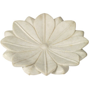 Lotus 15 X 15 inch White Marble Plate
