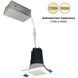 M2 Matte Powder White Mini Recessed Downlight in 2700K, Square Reflector