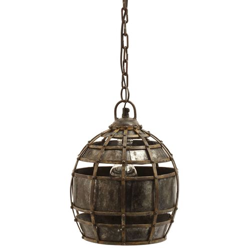 Fortress 1 Light 9 inch Aged Pewter Pendant Ceiling Light