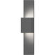 Flat Box LED 25 inch Textured Gray Indoor-Outdoor Sconce