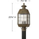 Heritage Nantucket LED 21 inch Aged Brass Outdoor Post Mount Lantern