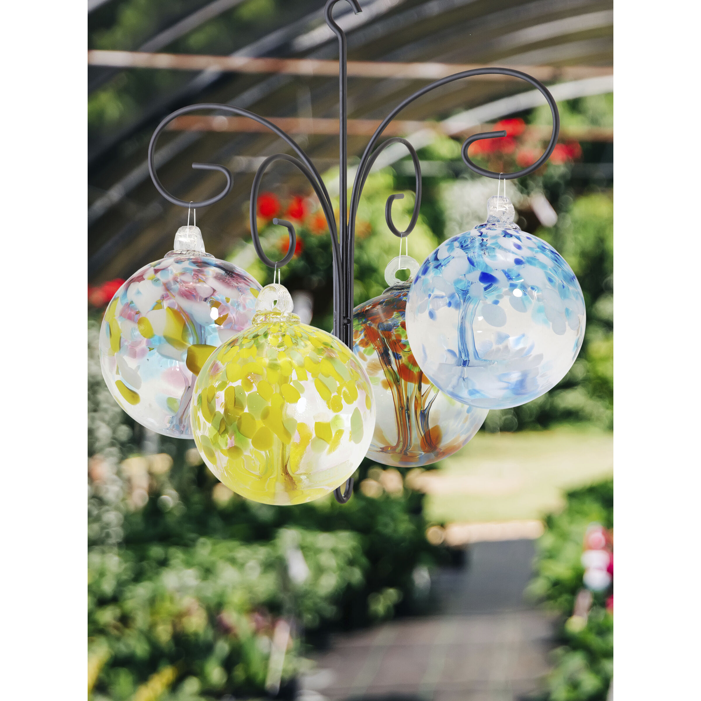 Tree of Life Aqua Glass Ornament