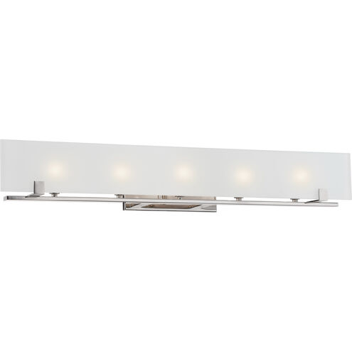 Lynne 5 Light 36 inch Polished Nickel Vanity Light Wall Light