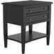 Oxford 30 X 28 inch Hand Rubbed Black Side Table, 2 Drawer