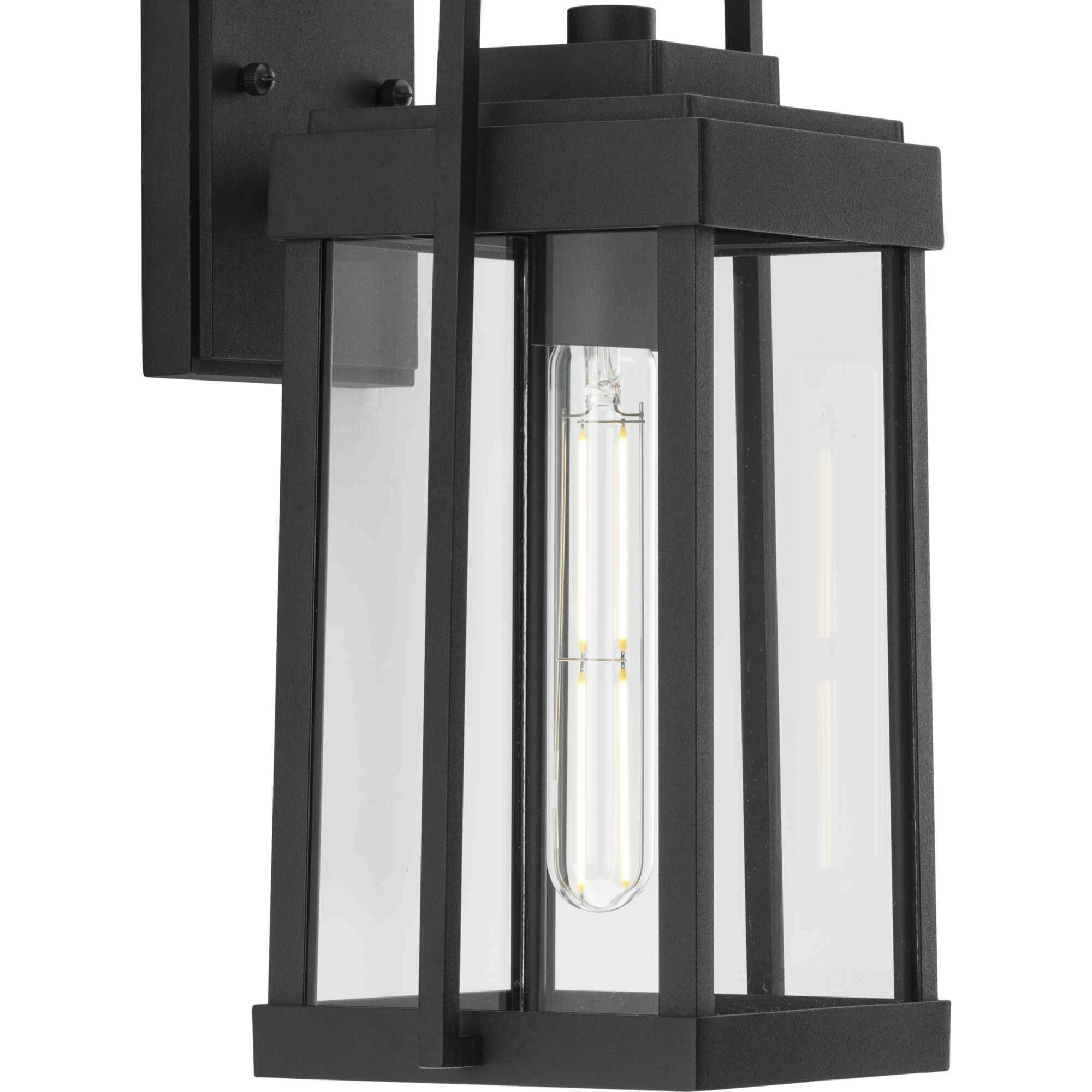 Walcott 1 Light 14 inch Textured Black Wall Lantern