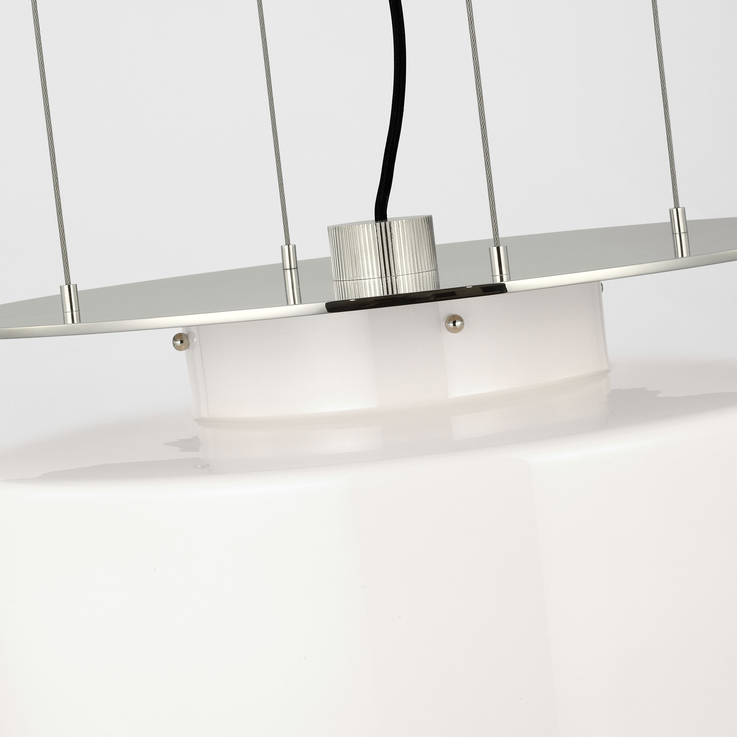 Ray Booth Elias LED 20 inch Polished Nickel Floating Pendant Ceiling Light