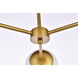Briggs 3 Light 26 inch Brass Flush Mount Ceiling Light