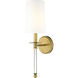 Mila 1 Light 5.5 inch Rubbed Brass Wall Sconce Wall Light