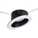 Sloped LED Black / White Recessed Retrofit Reflector, Selectable CCT