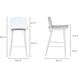 Looey 34 inch White Counter Stool