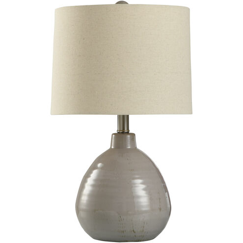 Cameron 21.5 inch 60 watt Glacier Gray Table Lamp Portable Light