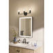 Gioe 3 Light 24.25 inch Black Vanity Light Wall Light