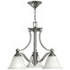 Bolla LED 23 inch Brushed Nickel Indoor Chandelier Ceiling Light in Etched Opal