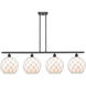 Ballston Large Farmhouse Rope LED 48 inch Oil Rubbed Bronze Island Light Ceiling Light in White Glass with White Rope, Ballston