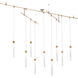 Sean Lavin Mini Linger LED Natural Brass Chandelier Ceiling Light, Integrated LED