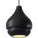 Radiance Collection 1 Light 8 inch Antique Brass and Carbon Matte Black and Black Pendant Ceiling Light