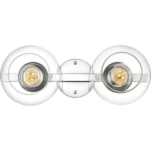 Rogelio 2 Light 17 inch Chrome Bath Sconce Wall Light