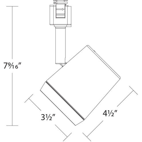 Ocularc 1 Light 120 White L Track Fixture Ceiling Light