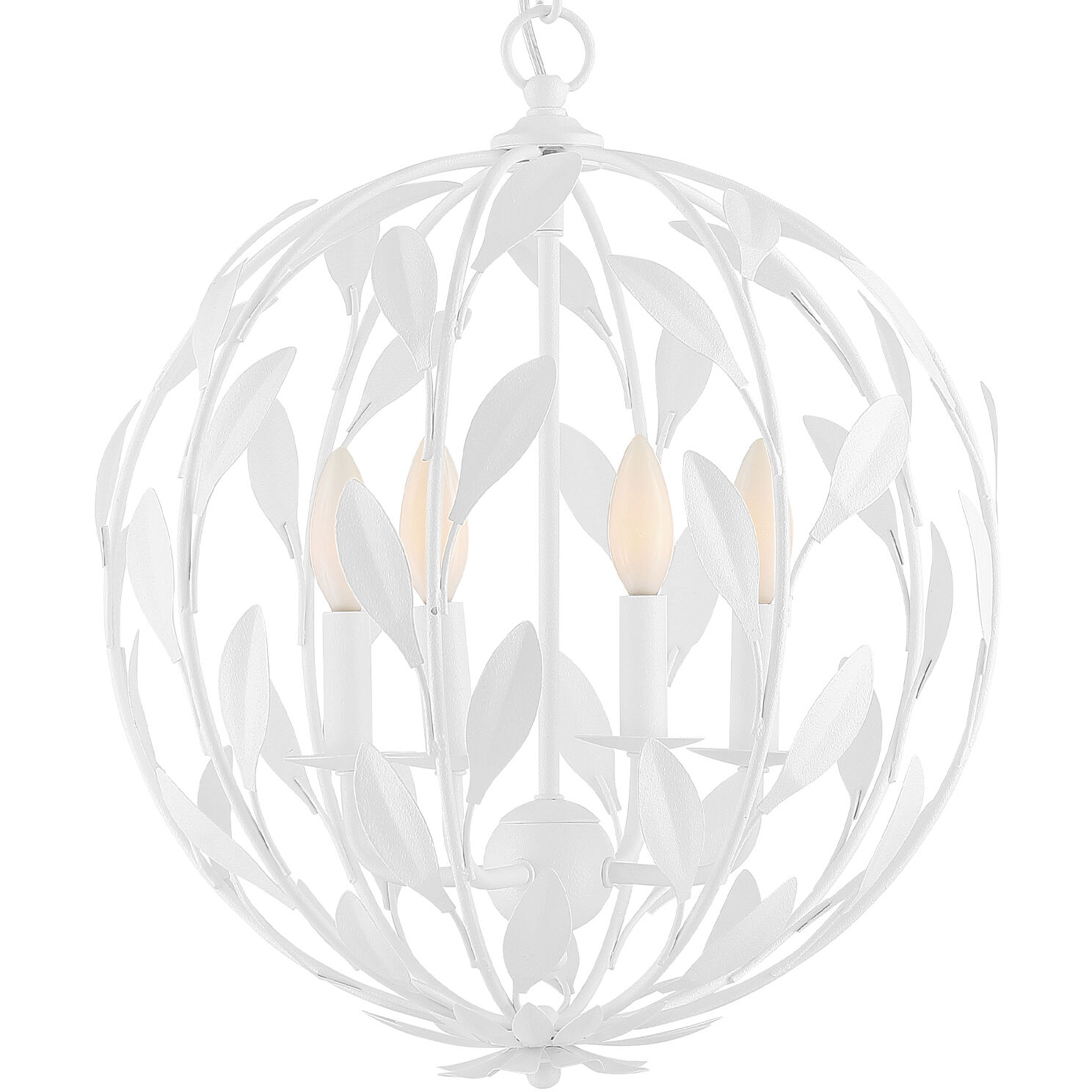 Broche 4 Light 16 inch Matte White Mini Chandelier Ceiling Light