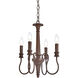 Flynx 4 Light 14 inch Weathered Oak Pendant Ceiling Light