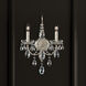 Sonatina 2 Light 5.5 inch Antique Silver Wall Sconce Wall Light in Swarovski