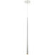 Cascade LED 1.5 inch Polished Nickel Pendant Ceiling Light in Round, 37in.