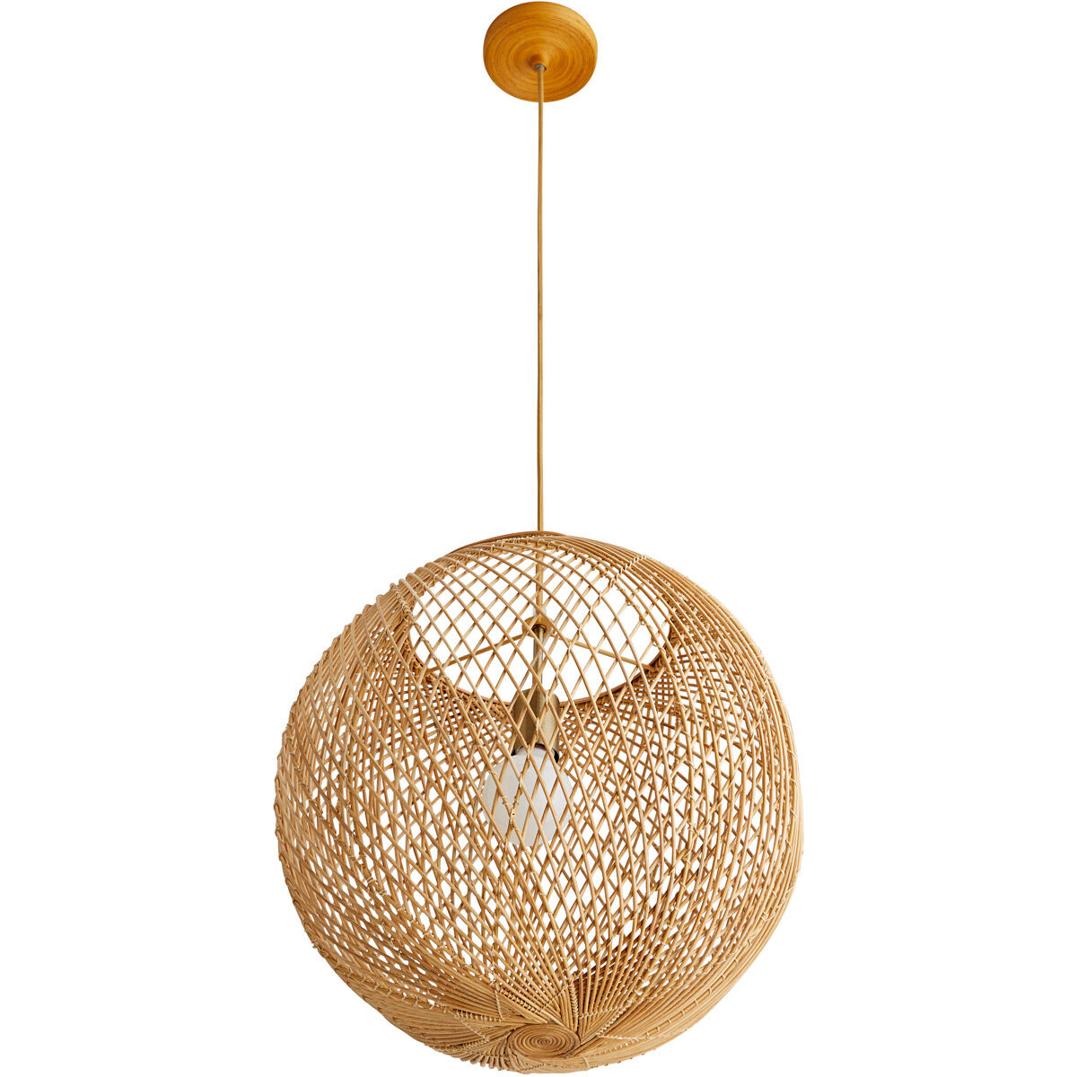 Indiana 1 Light 18 inch Natural and Antique Brass Pendant Ceiling Light