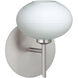 Lasso 1 Light 5 inch Satin Nickel Mini Sconce Wall Light in Halogen, Opal Matte Glass