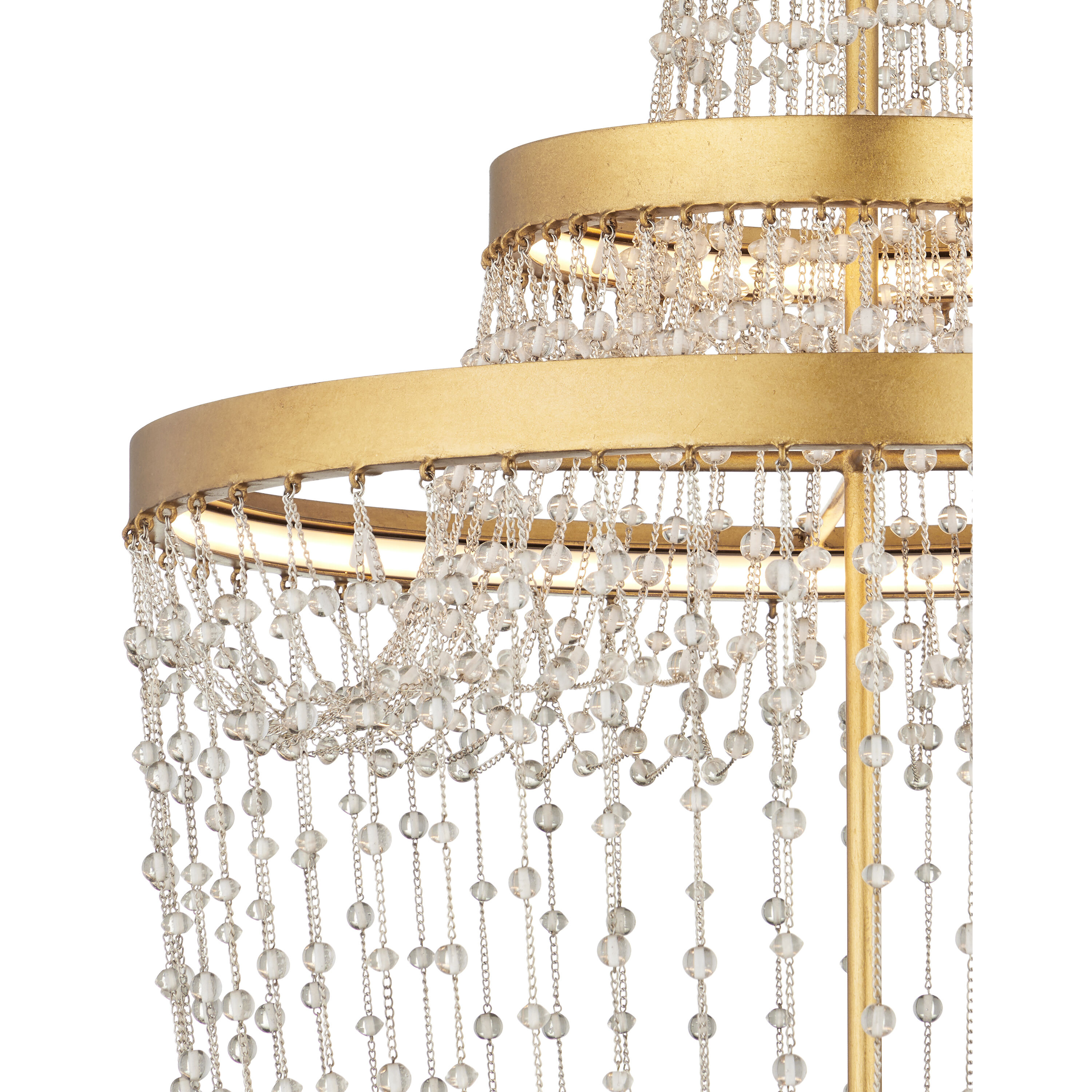 Mademoiselle 3 Light 22 inch Clear/Contemporary Gold Leaf/Contemporary Gold Chandelier Ceiling Light, Medium