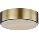 Blanco LED 7.88 inch Vintage Brass/Alabaster Flush Mount Ceiling Light