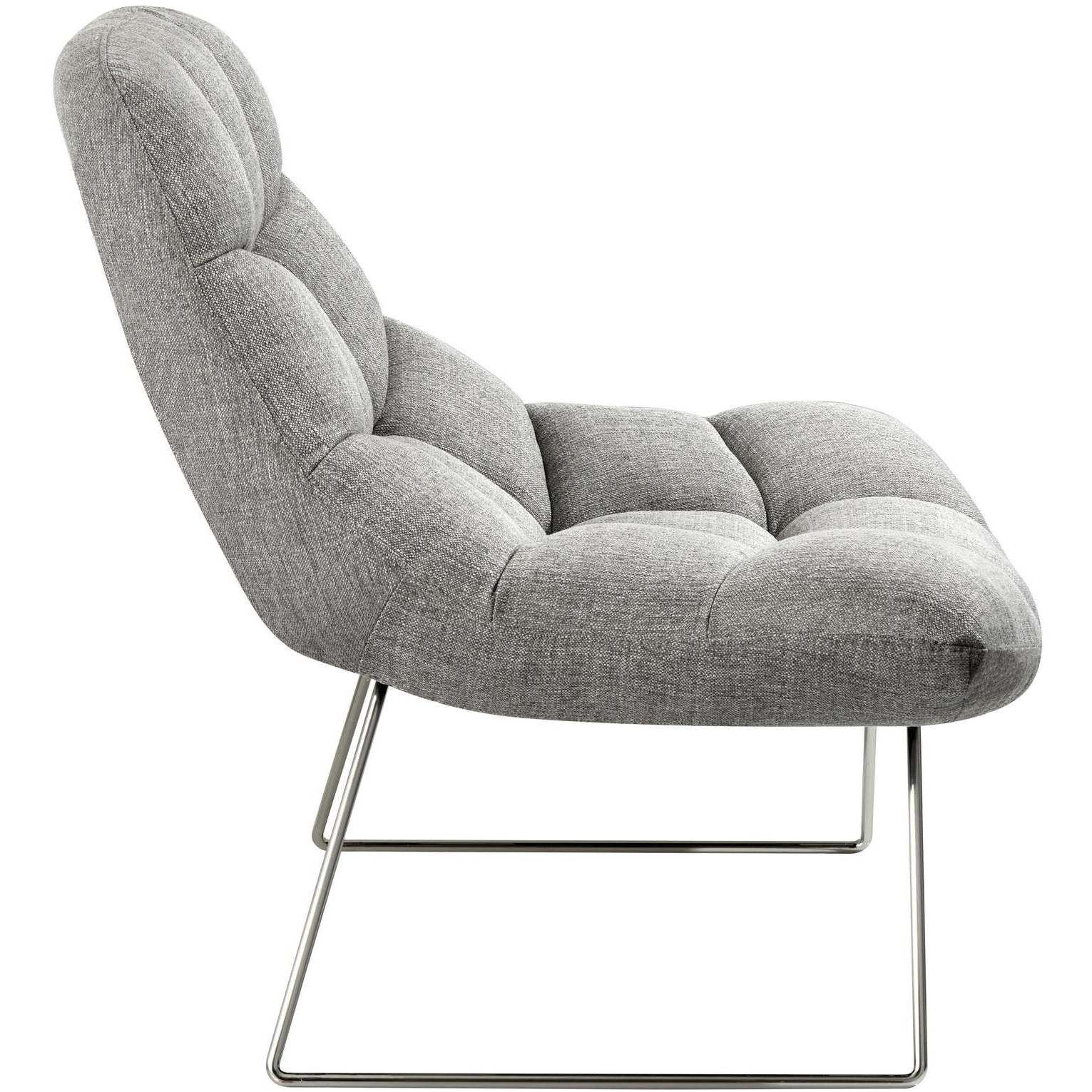 Bartlett Light Grey Soft Textured Fabric Chair