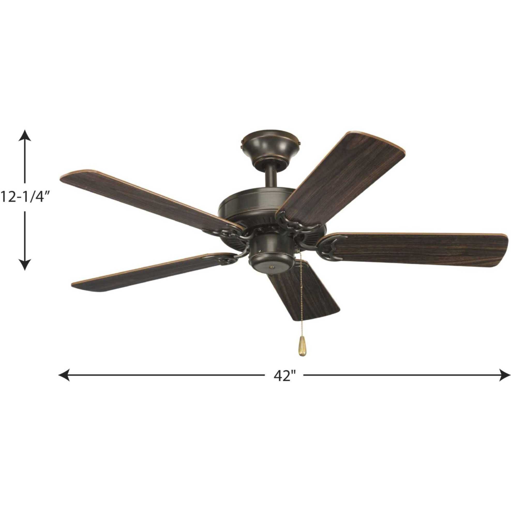 AirPro 42 inch Antique Bronze with Classic Walnut/Medium Cherry Blades Ceiling Fan