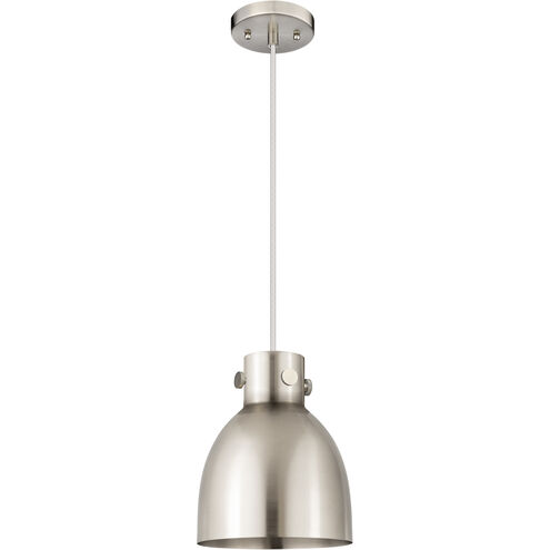 Newton Bell 1 Light 8 inch Satin Nickel Pendant Ceiling Light