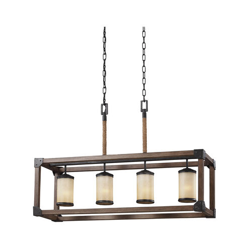 Dunning 4 Light 36 inch Stardust Linear Chandelier Ceiling Light