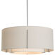 Exos 3 Light 23 inch Soft Gold Pendant Ceiling Light in Natural Anna/Flax