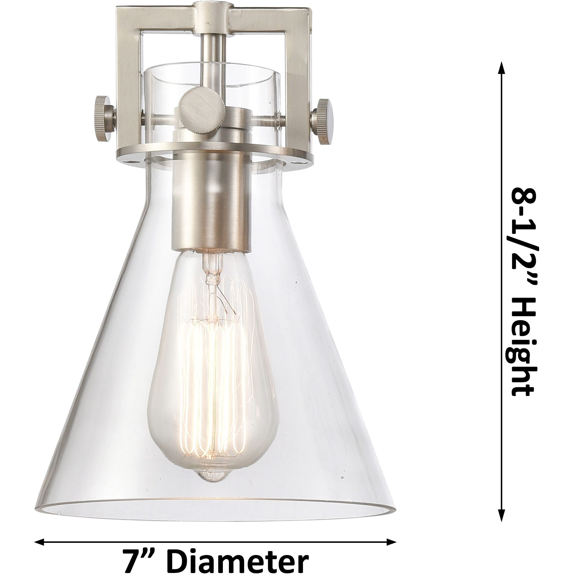 Newton Cone 6 Light 26 inch Satin Nickel Chandelier Ceiling Light in White Glass