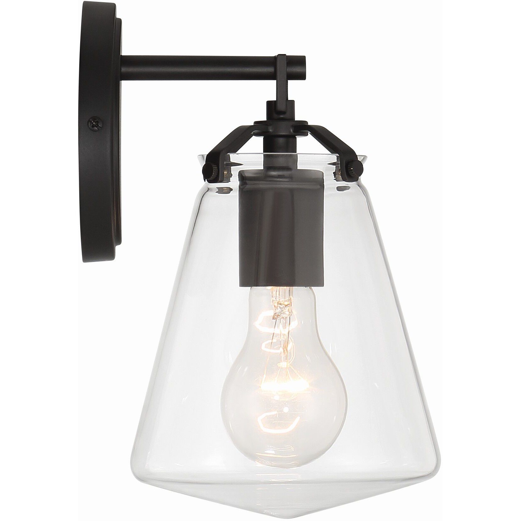 Voss Bath Sconce Wall Light in Matte Black