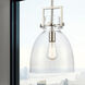 Newton Bell 1 Light 10 inch Satin Nickel Pendant Ceiling Light