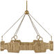 Raffi LED 30 inch Burnished Gold Chandelier Ceiling Light, Single Tier