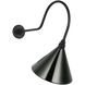 Thomas O'Brien Academy Barn Light LED 24.25 inch Matte Black Angled Flynn Barn Light in 12.5" Green Conical Savannah Shade