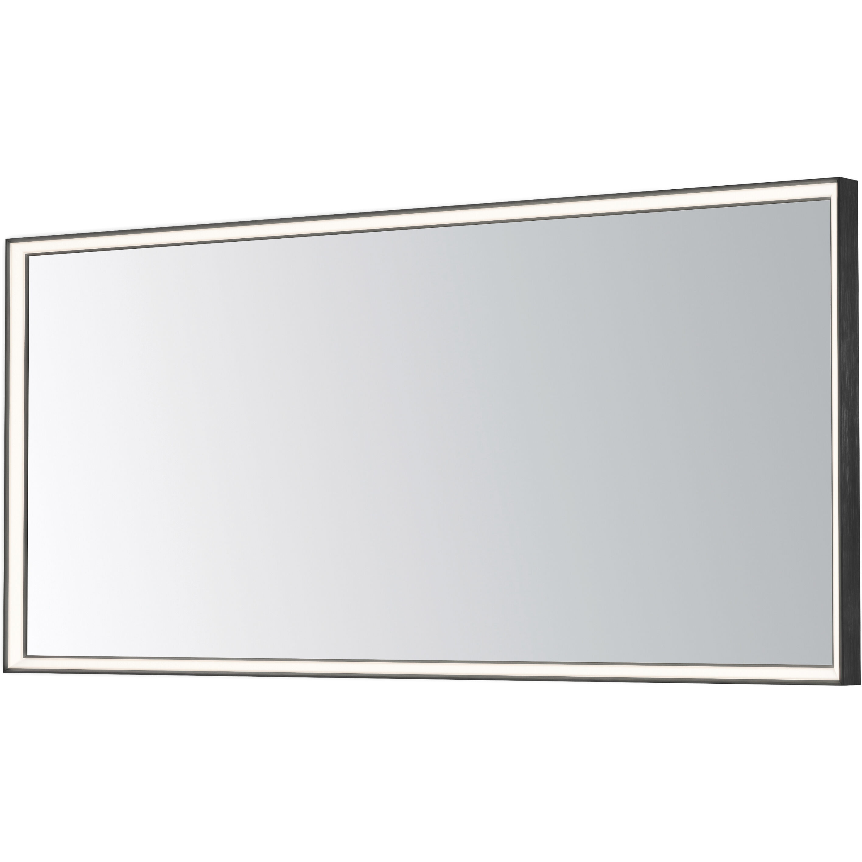 Bevel 60 X 28 inch Brushed Black LED Mirror