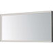 Bevel 60 X 28 inch Brushed Black LED Mirror