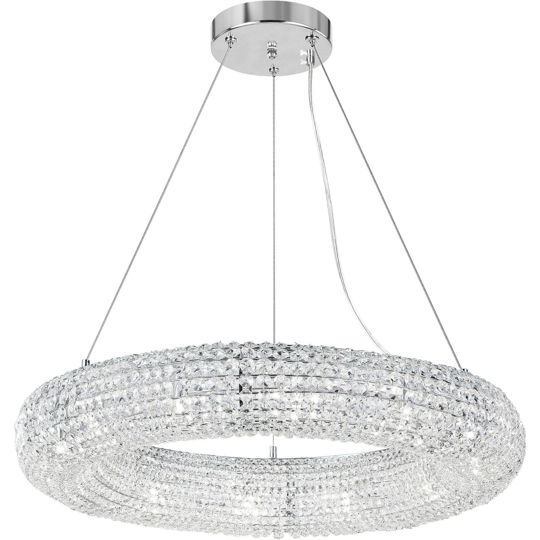 Veronique 12 Light 32 inch Chrome Down Chandelier Ceiling Light