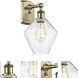 Ballston Cindyrella 1 Light 8 inch Antique Brass Sconce Wall Light in Incandescent, Seedy Glass
